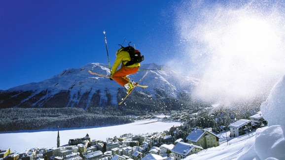 Man Skiing