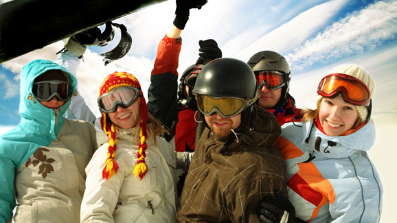 Group of Snowboarders