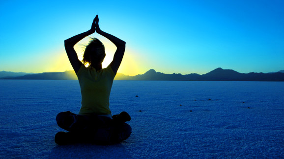 Yoga Pose In the Desert
