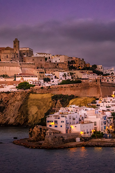 View of the old town in Ibiza