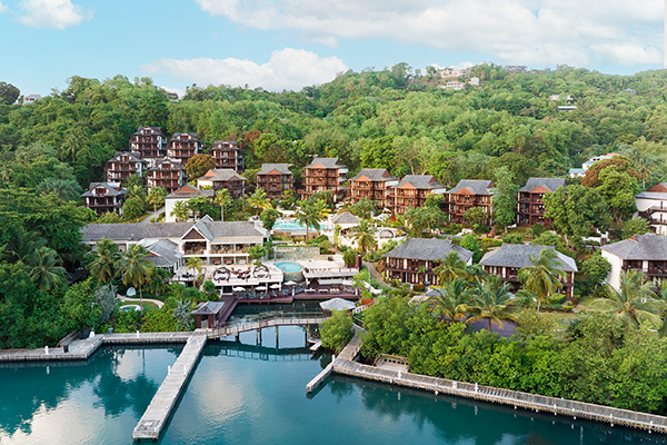 External sky view of Zoetry Marigot Bay St. Lucia