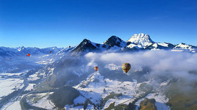 Classic World Adventures by US Hot Air Balloon Team, Switzerland in Winter