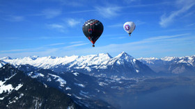 Classic World Adventures by US Hot Air Balloon Team, Switzerland in Winter