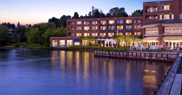 Lake view, at Woodmark Hotel, Yacht Club & Spa